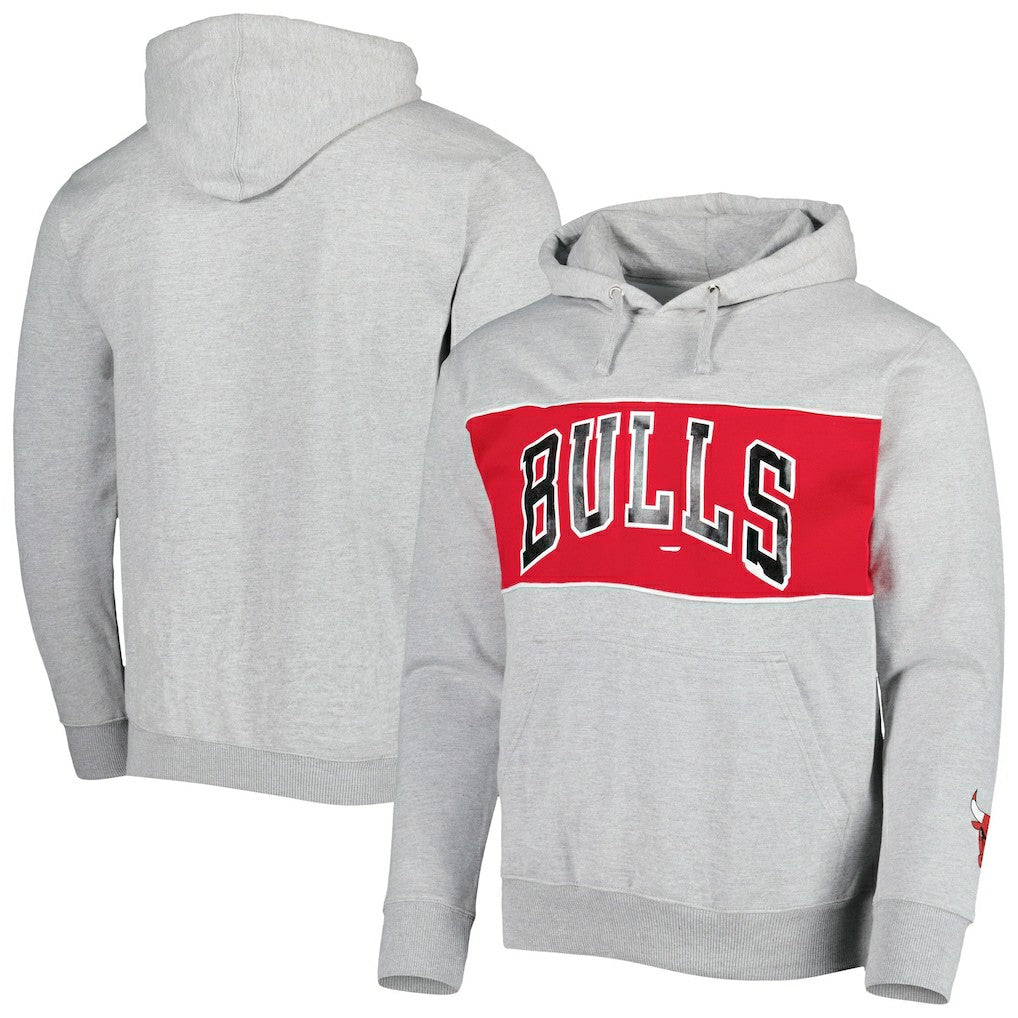Fanatics - Chicago Bulls Wordmark French Terry Pullover Hoodie - Heather Gray