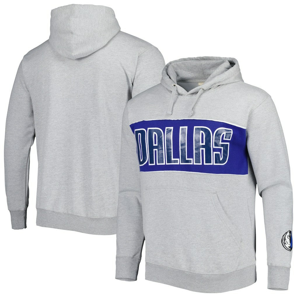 Fanatics - Dallas Mavericks Wordmark French Terry Pullover Hoodie - Heather Gray