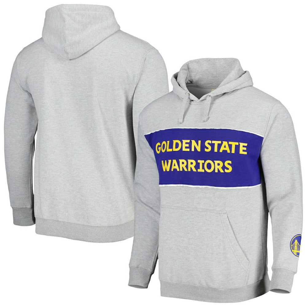 Fanatics - Golden State Warriors Wordmark French Terry Pullover Hoodie - Heather Gray