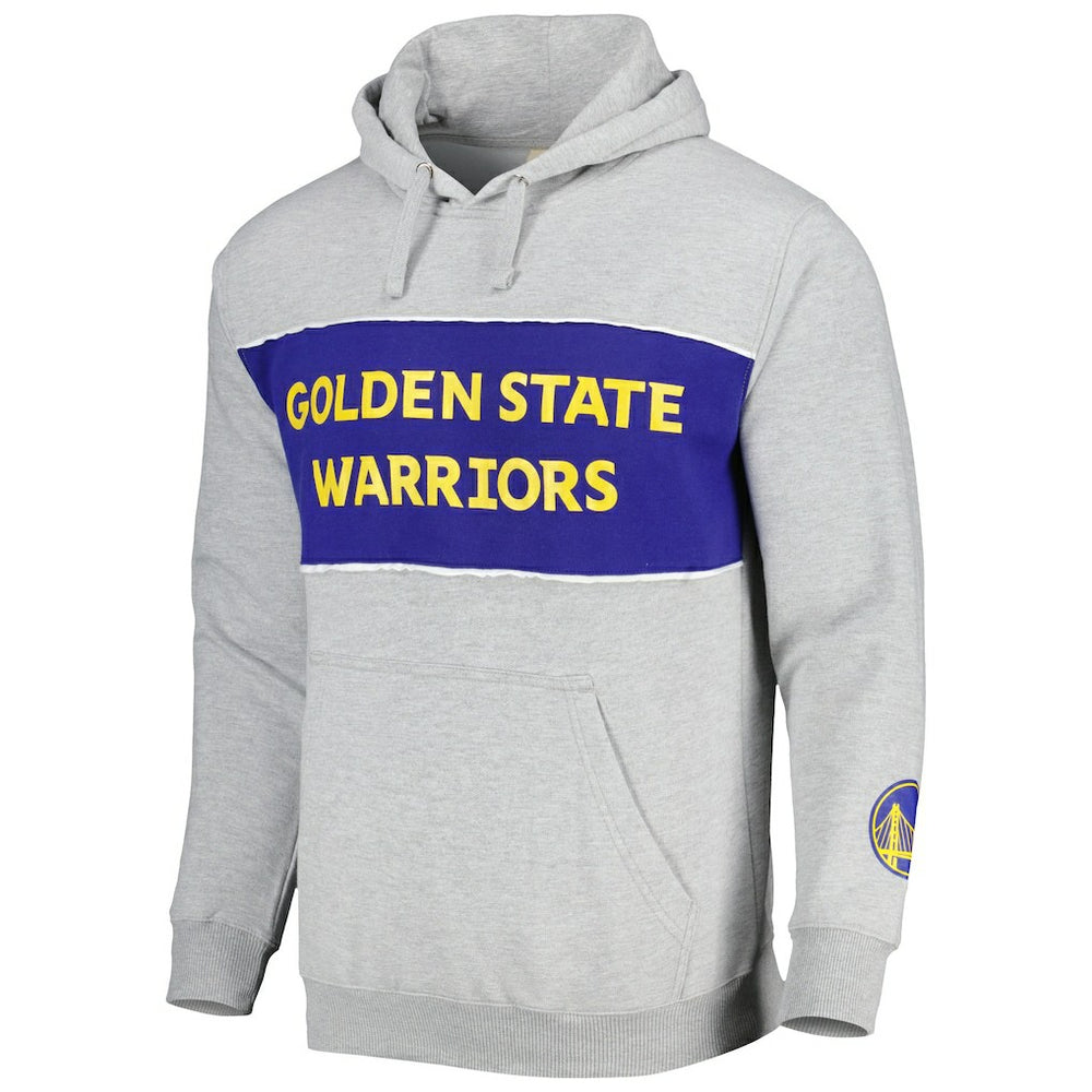 Fanatics - Golden State Warriors Wordmark French Terry Pullover Hoodie - Heather Gray