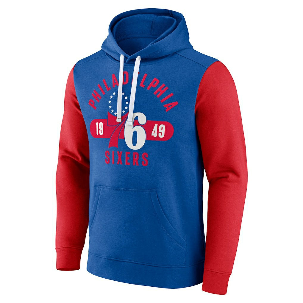Fanatics - Philadelphia 76ers Big & Tall Bold Attack Pullover Hoodie - Royal/Red