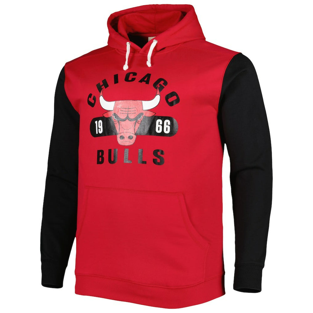 Fanatics - Chicago Bulls Big & Tall Bold Attack Pullover Hoodie - Red/Black