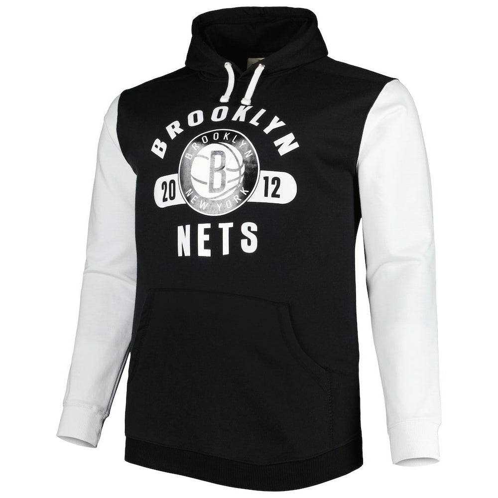 Fanatics - Brooklyn Nets Big & Tall Bold Attack Pullover Hoodie - Black/White