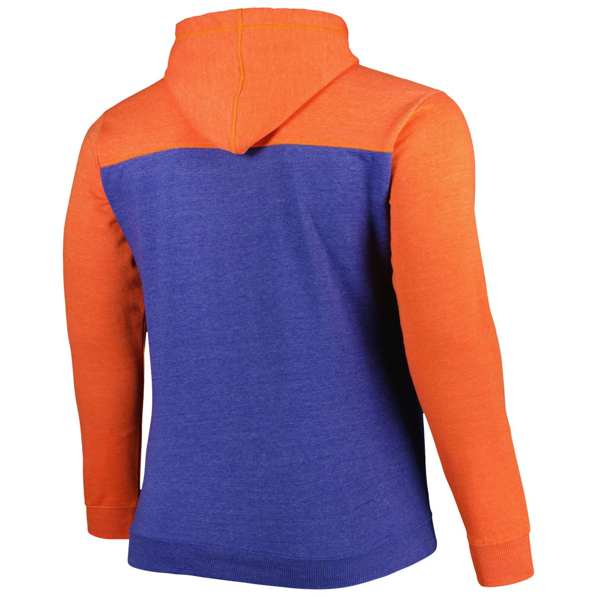 Fanatics - New York Knicks Big & Tall Down and Distance Full-Zip Hoodie - Heathered Blue/Heathered Orange