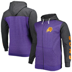 Fanatics - Phoenix Suns Big & Tall Down and Distance Full-Zip Hoodie - Purple/Heathered Black