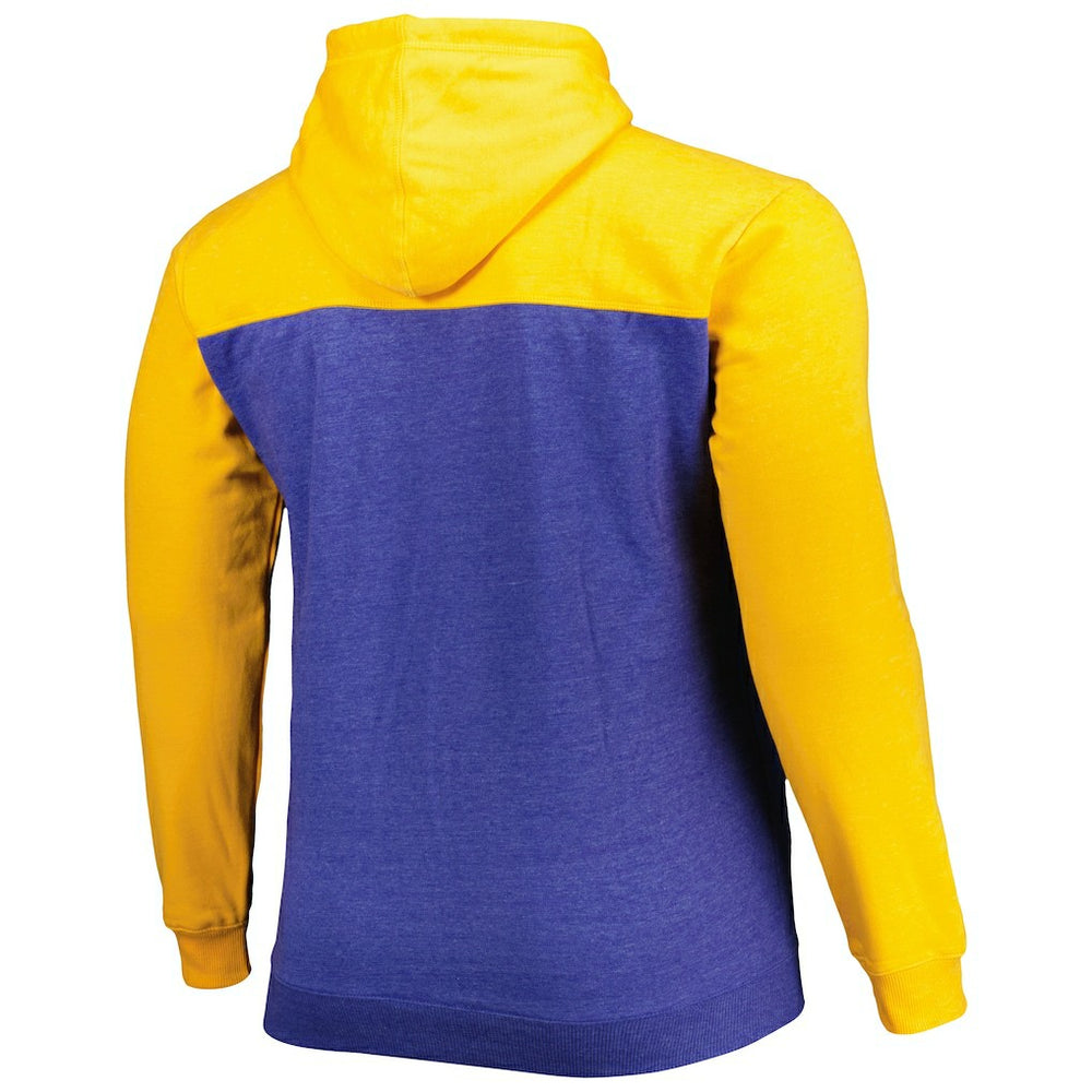 Fanatics - Golden State Warriors Big & Tall Down and Distance Full-Zip Hoodie - Royal/Gold