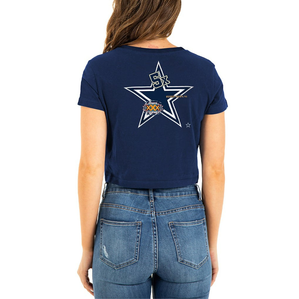 Dallas Cowboys New Era Women's Historic Champs T-Shirt Navy - NFL