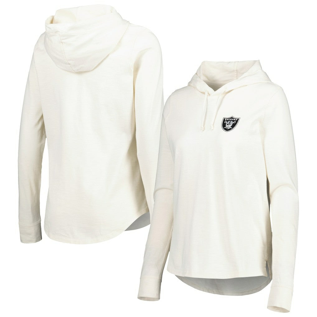 Las Vegas Raiders Women's Ashby Isles Jersey Pullover Hoodie Cream - Tommy Bahama