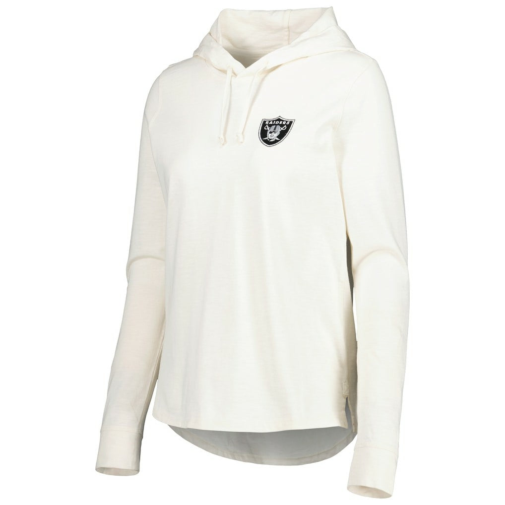 Las Vegas Raiders Women's Ashby Isles Jersey Pullover Hoodie Cream - Tommy Bahama