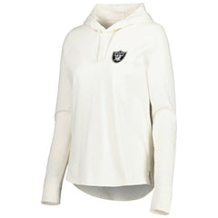 Las Vegas Raiders Women's Ashby Isles Jersey Pullover Hoodie Cream - Tommy Bahama