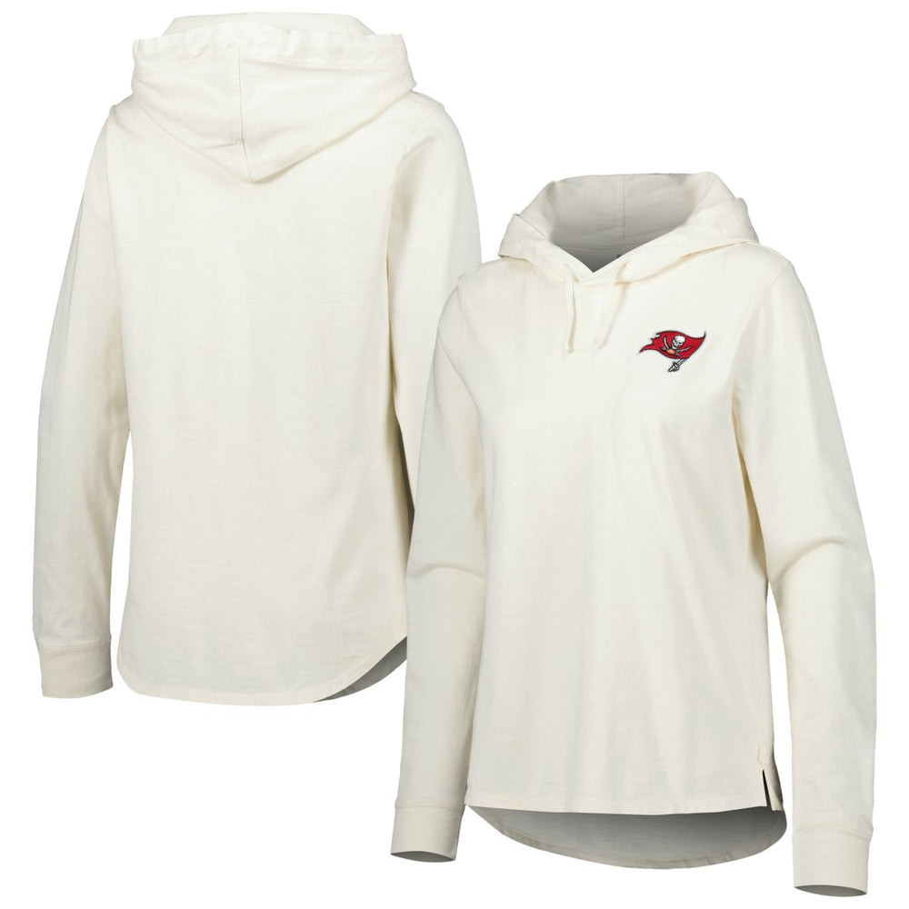 Tampa Bay Buccaneers Women's Ashby Isles Jersey Pullover Hoodie Cream - Tommy Bahama