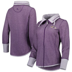 Baltimore Ravens Women's Sport Sun Fade Full-Zip Sweatshirt Heathered Purple - Tommy Bahama