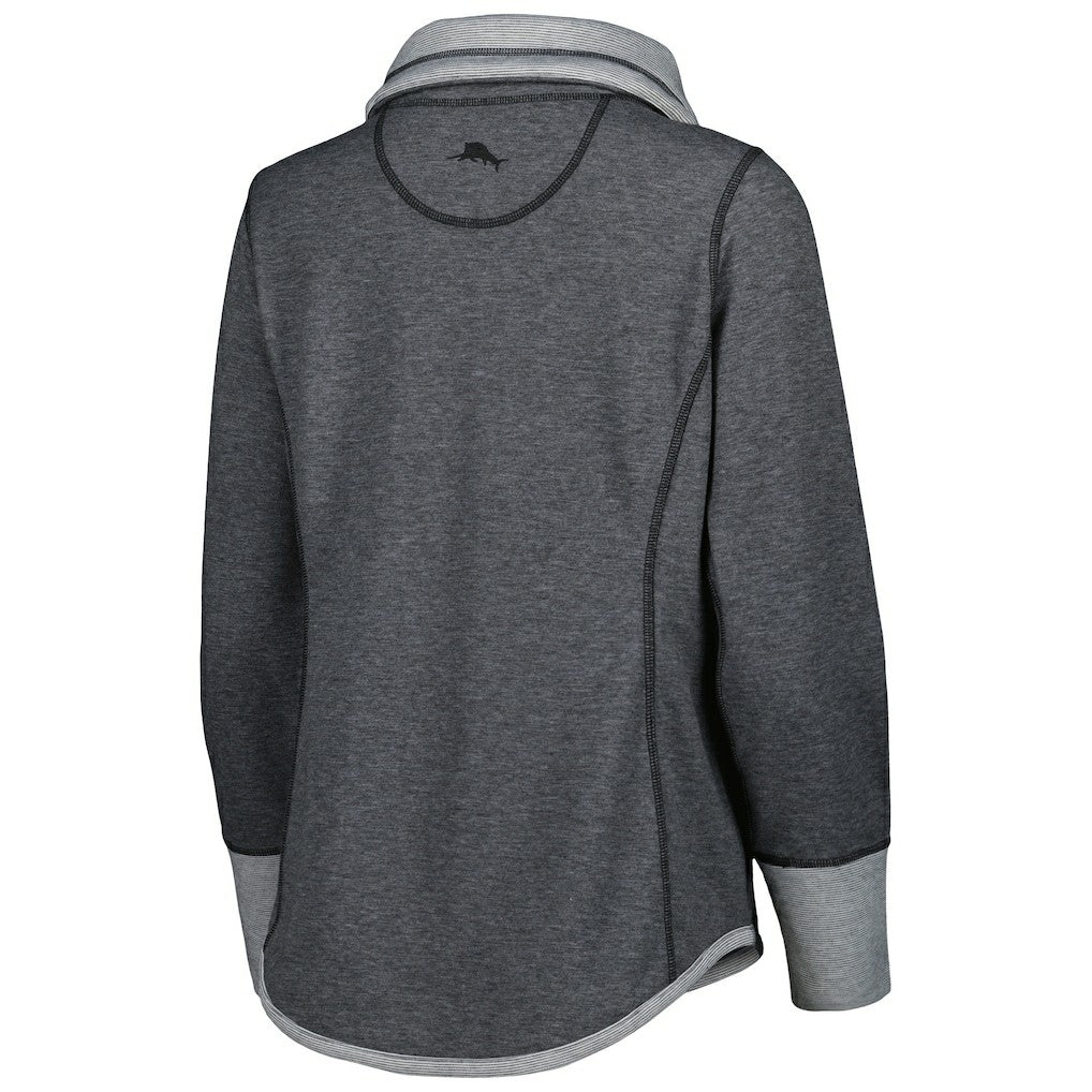 Cleveland Browns Women's Sport Sun Fade Full-Zip Sweatshirt Heathered Black - Tommy Bahama