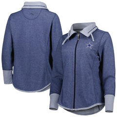 Dallas Cowboys Women's Sport Sun Fade Full-Zip Sweatshirt Heathered Navy - Tommy Bahama