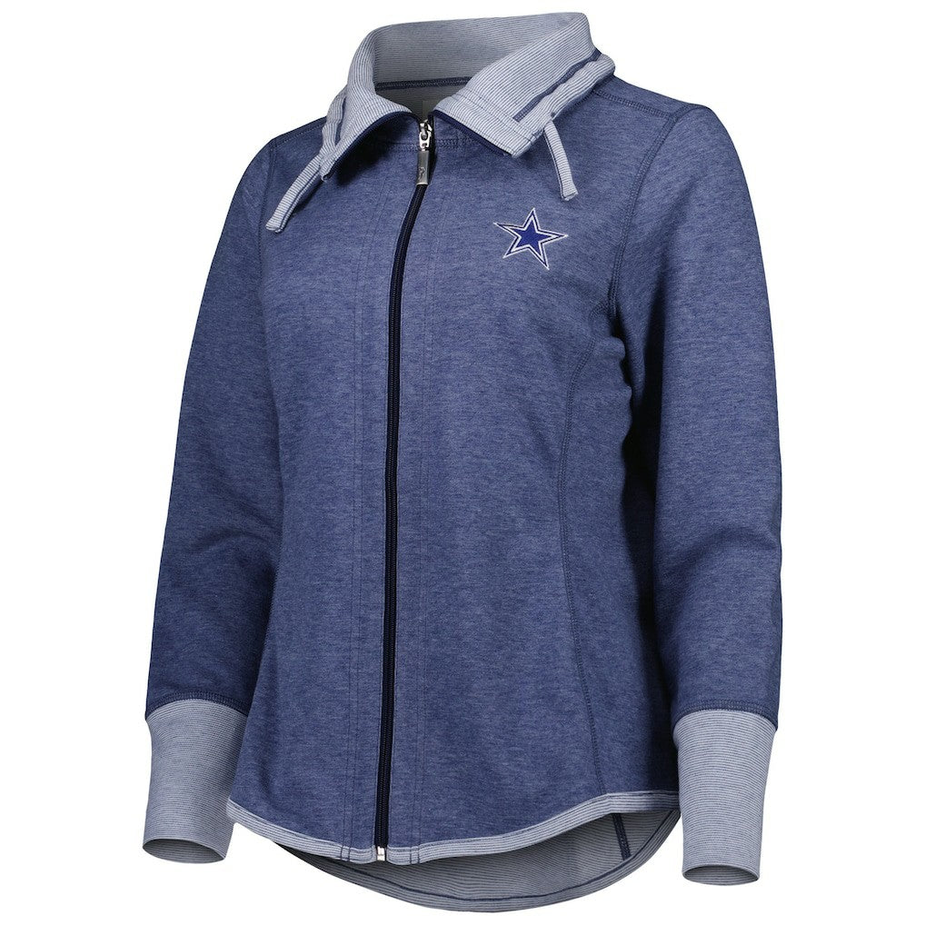 Dallas Cowboys Women's Sport Sun Fade Full-Zip Sweatshirt Heathered Navy - Tommy Bahama