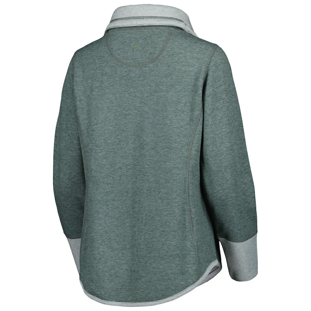 Green Bay Packers Women's Sport Sun Fade Full-Zip Sweatshirt Heathered Green - Tommy Bahama