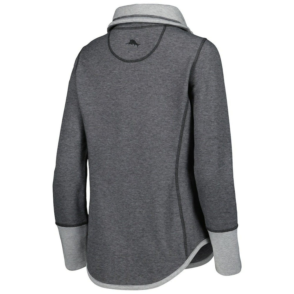 Las Vegas Raiders Women's Sport Sun Fade Full-Zip Sweatshirt Heathered Black - Tommy Bahama