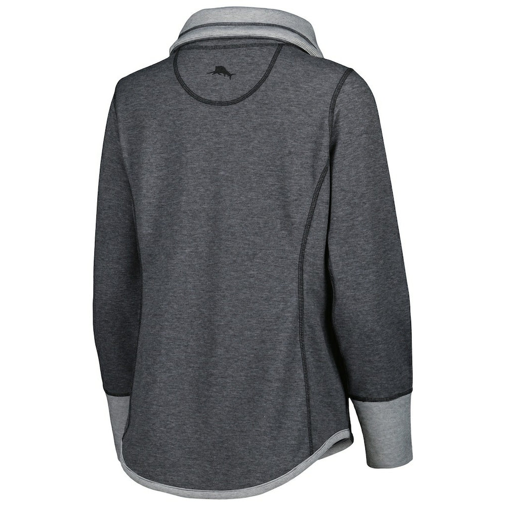 Pittsburgh Steelers Women's Sport Sun Fade Full-Zip Sweatshirt Heathered Black - Tommy Bahama