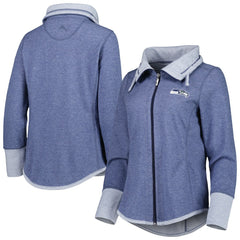 Seattle Seahawks Women's Sport Sun Fade Full-Zip Sweatshirt Heathered College Navy - Tommy Bahama