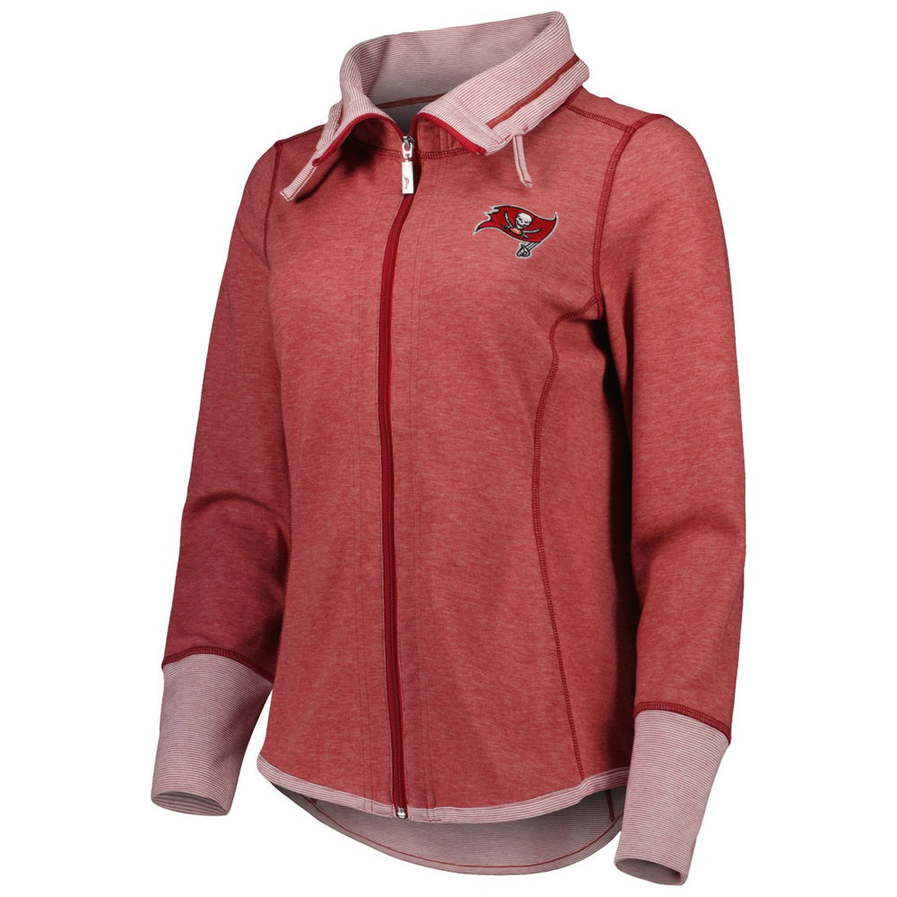 Tampa Bay Buccaneers Women's Sport Sun Fade Full-Zip Sweatshirt Heathered Red - Tommy Bahama