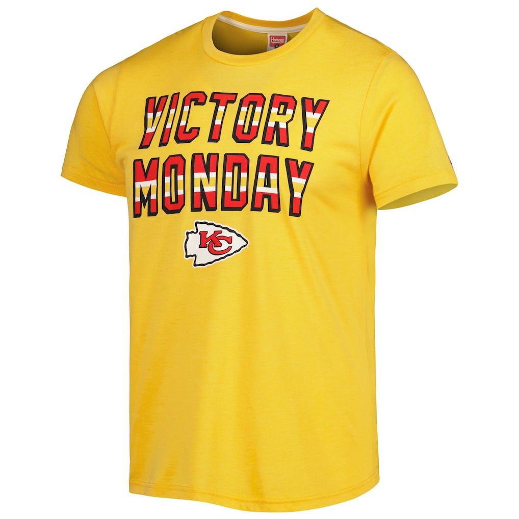 Kansas City Chiefs Homage Victory Monday Tri-Blend T-Shirt Gold - NFL