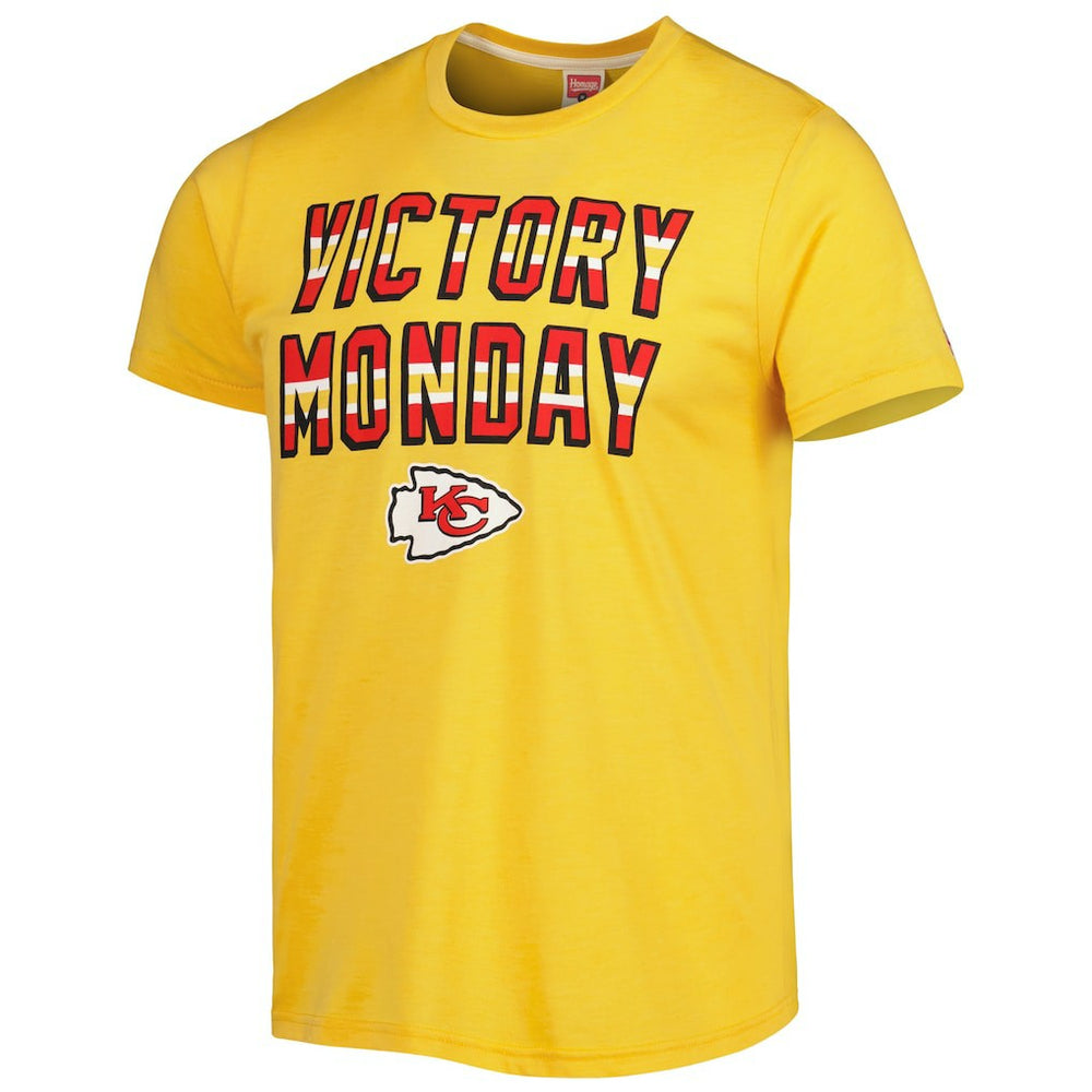 Kansas City Chiefs Homage Victory Monday Tri-Blend T-Shirt Gold - NFL