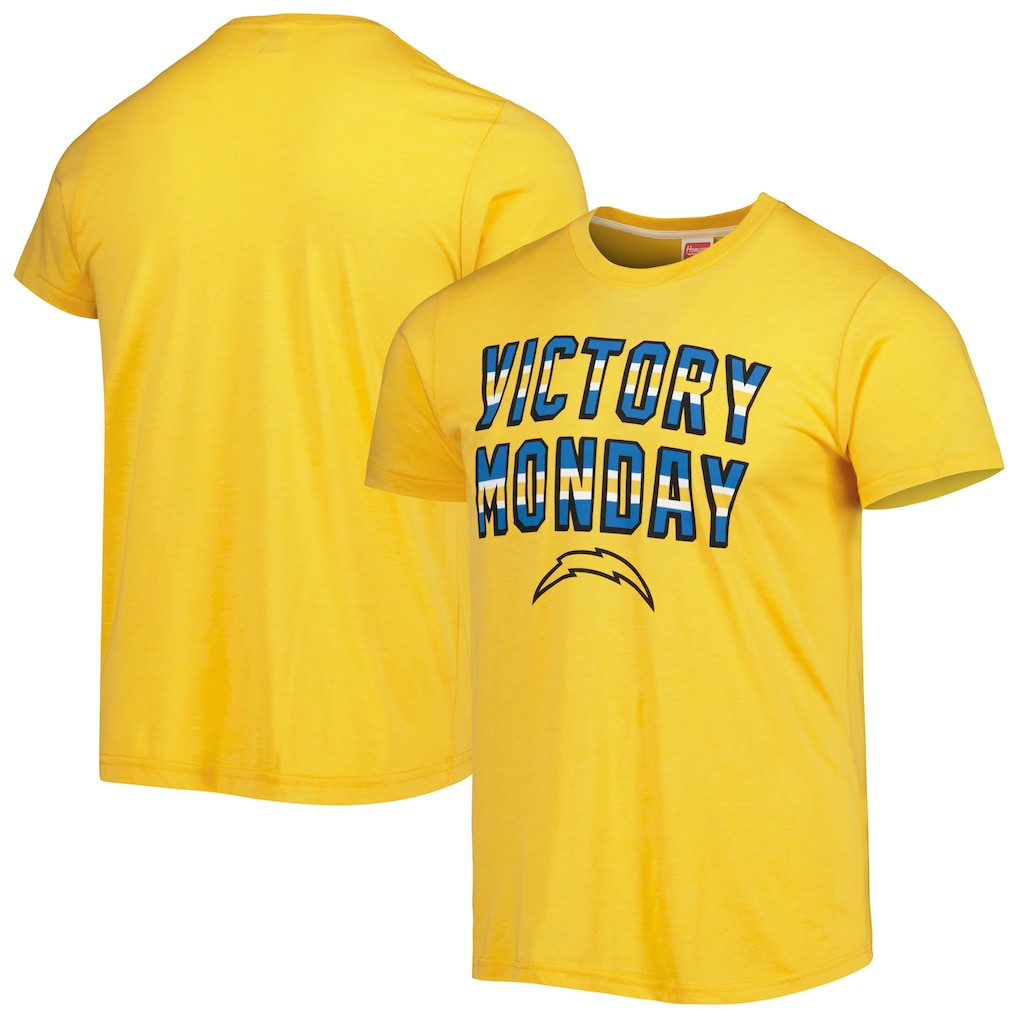 Los Angeles Chargers Homage Victory Monday Tri-Blend T-Shirt Gold - NFL
