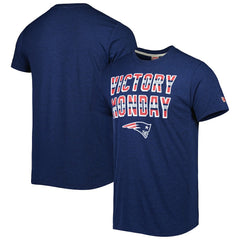 New England Patriots Homage Victory Monday Tri-Blend T-Shirt Navy - NFL