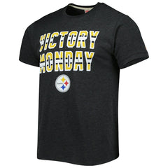 Pittsburgh Steelers Homage Victory Monday Tri-Blend T-Shirt Charcoal - NFL