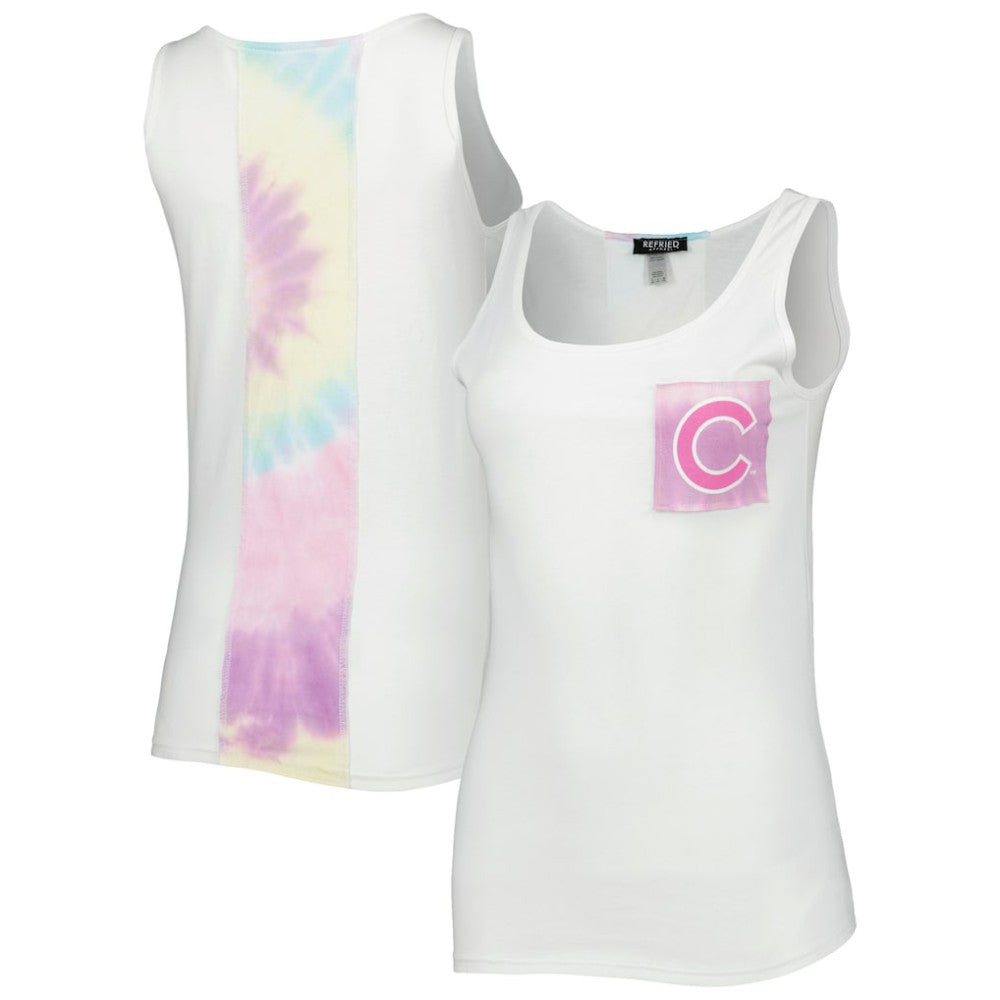 Chicago Cubs Refried Apparel Women's Tie-Dye Tank Top Sale