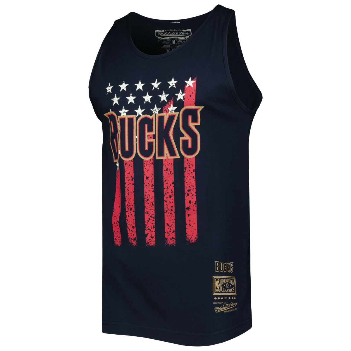 Mitchell & Ness - Milwaukee Bucks Hardwood Classics Americana Stars and Stripes Tank Top - Navy