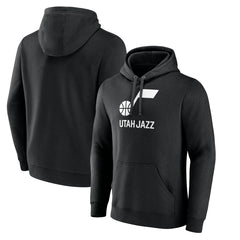 NBA - Utah Jazz Wordmark Team Logo Pullover Hoodie - Black