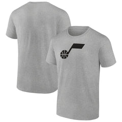 NBA - Utah Jazz Solid Primary Logo T-Shirt - Heathered Gray