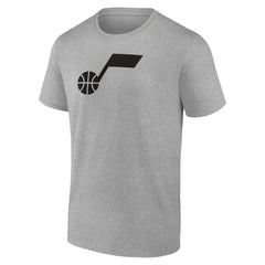 NBA - Utah Jazz Solid Primary Logo T-Shirt - Heathered Gray