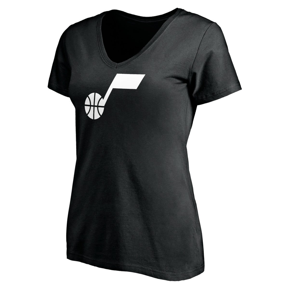 NBA - Utah Jazz Women's Primary Team Logo V-Neck T-Shirt - Black