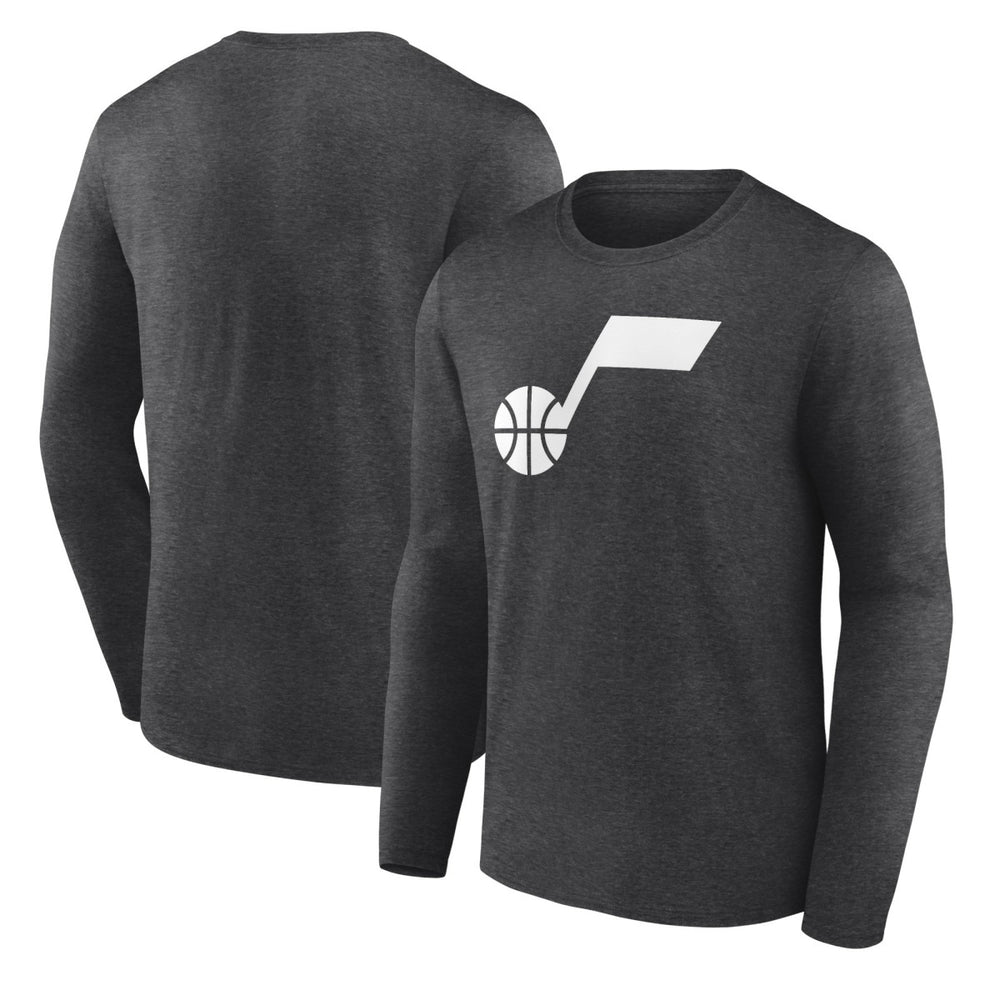 NBA - Utah Jazz Primary Logo Team Long Sleeve T-Shirt - Heathered Charcoal