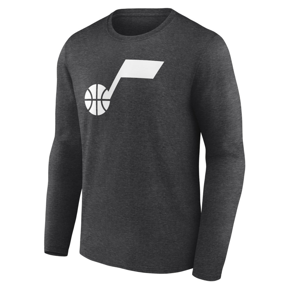 NBA - Utah Jazz Primary Logo Team Long Sleeve T-Shirt - Heathered Charcoal