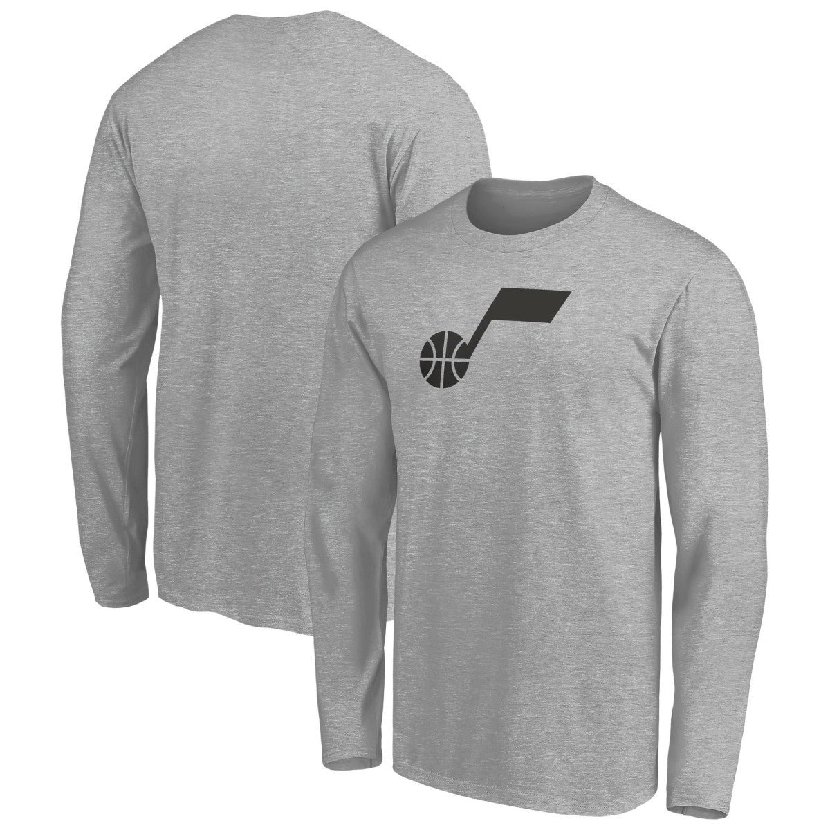 NBA - Utah Jazz Primary Logo Team Long Sleeve T-Shirt - Heathered Gray