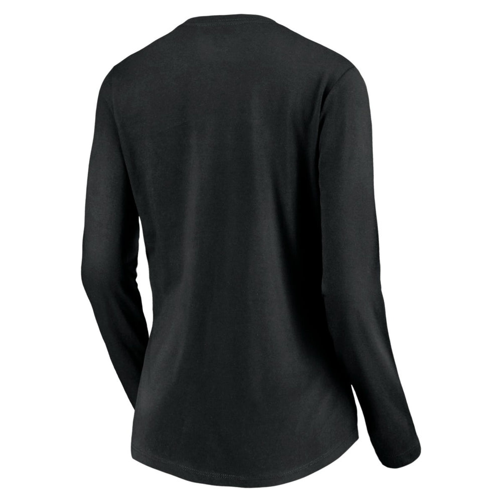 NBA - Utah Jazz Women's Primary Logo Team Long Sleeve V-Neck T-Shirt - Black