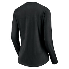 NBA - Utah Jazz Women's Primary Logo Team Long Sleeve V-Neck T-Shirt - Black