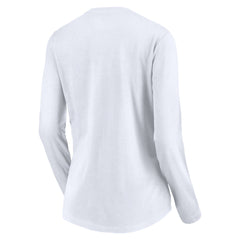 NBA - Utah Jazz Women's Primary Logo Team Long Sleeve V-Neck T-Shirt - White