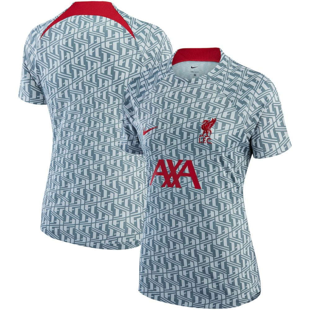 Nike Liverpool Women's 2022/23 Pre-Match Raglan Performance Top - Gray