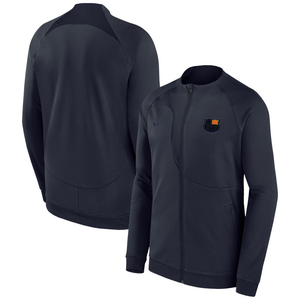 Nike Barcelona Youth Academy Pro Anthem Raglan Performance Full-Zip Jacket - Navy