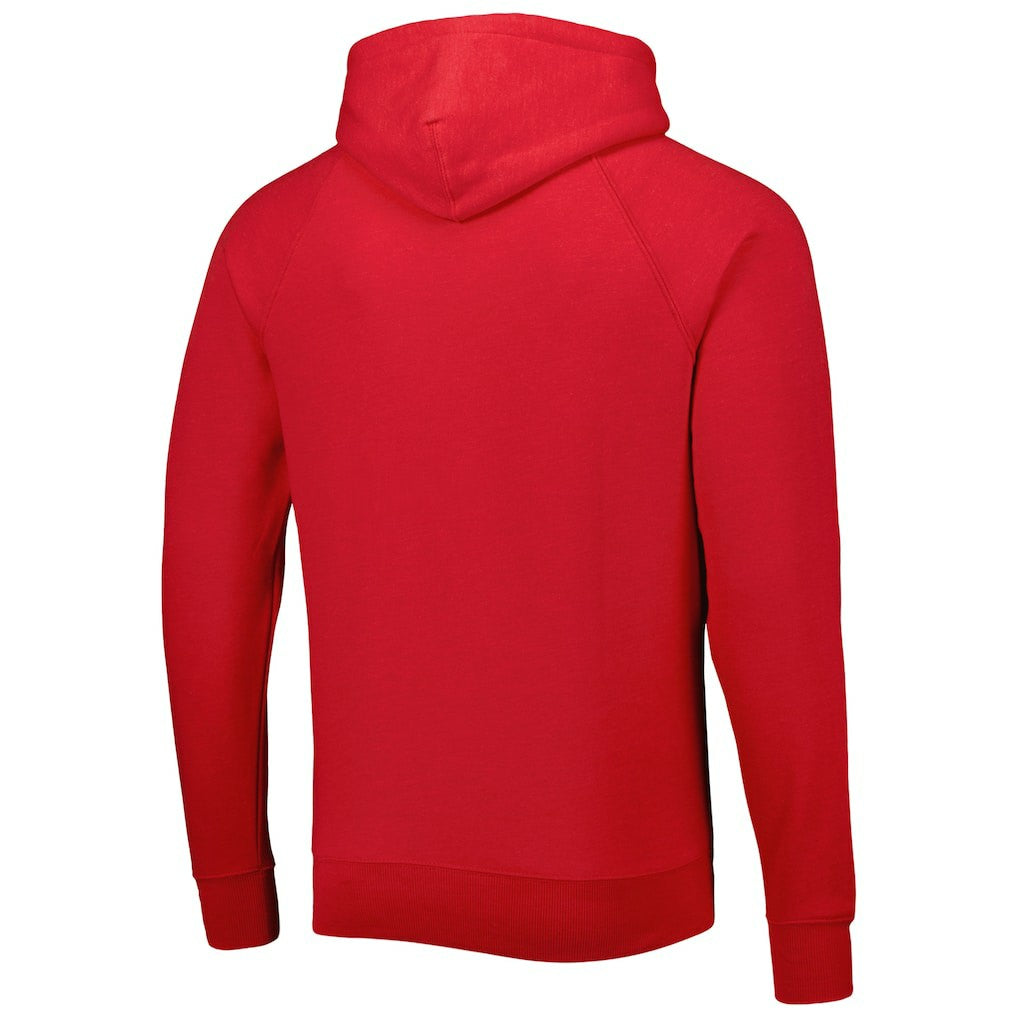 Atlanta Falcons Homage Retro Helmet Tri-Blend Raglan Pullover Hoodie Red - NFL