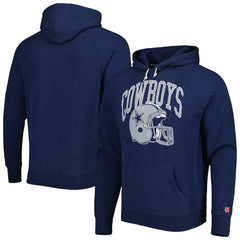 Dallas Cowboys Homage Retro Helmet Tri-Blend Raglan Pullover Hoodie Navy - NFL
