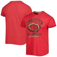 San Francisco 49ers Homage Stadium Tri-Blend T-Shirt Scarlet - NFL