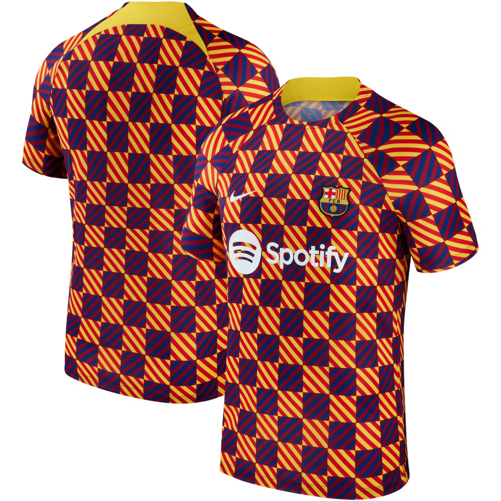 Nike Barcelona 2023/24 Pre-Match Performance Top - Yellow