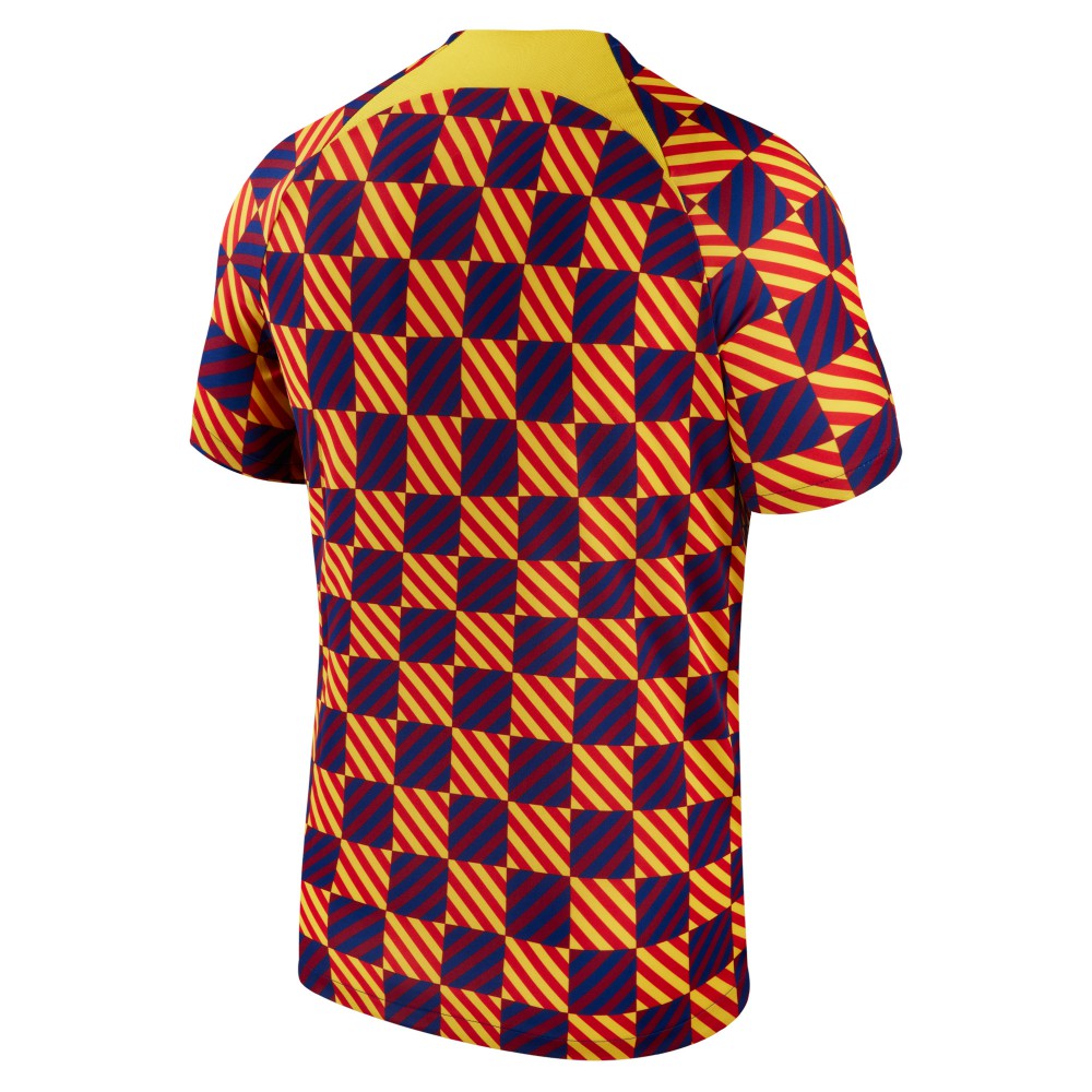 Nike Barcelona 2023/24 Pre-Match Performance Top - Yellow