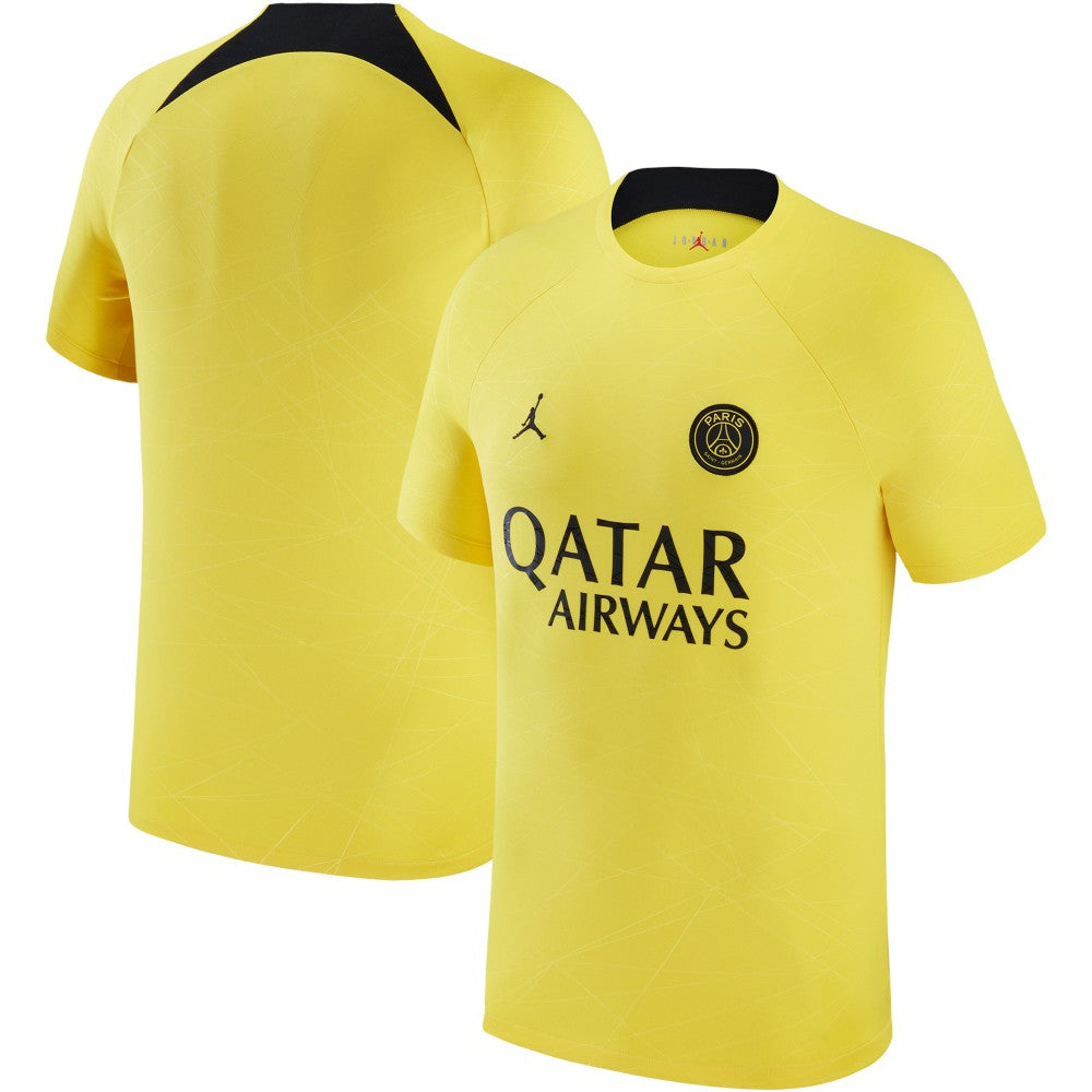 Jordan Paris Saint-Germain Jordan Brand 2022/23 Pre-Match Top - Yellow