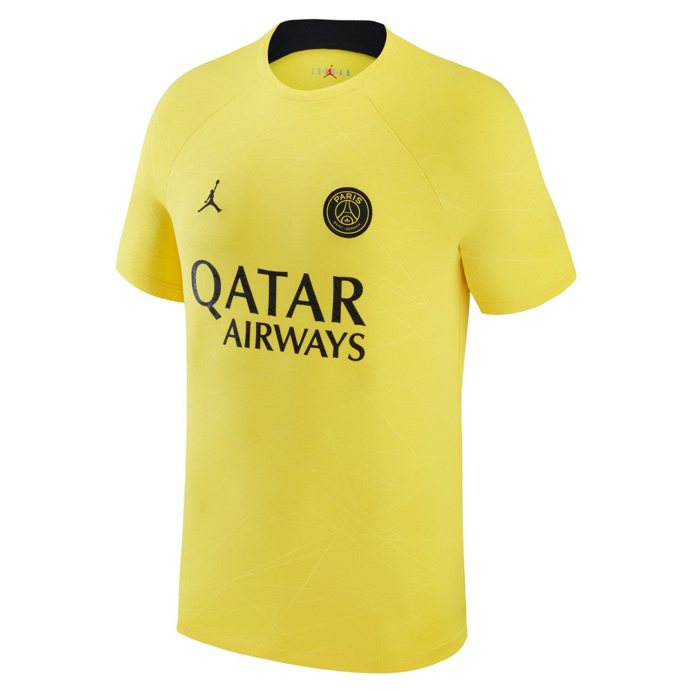 Jordan Paris Saint-Germain Jordan Brand 2022/23 Pre-Match Top - Yellow